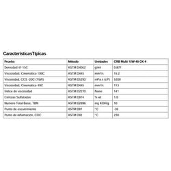 Lubricante Castrol CRB Multi 15W-40 CK-4, 3X4L U3