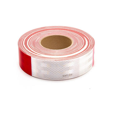 Cinta Reflectante3M Blanco/Rojo rollo 2pulg x 45,72 mt