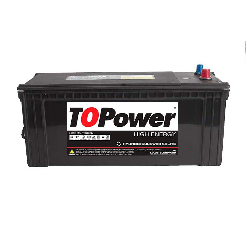 BATERIA TOPOWER 120AMP BORNE ESTANDAR IZQUIERDO 850 CCA